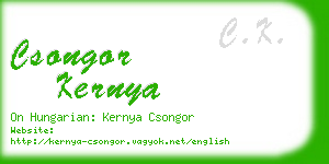 csongor kernya business card